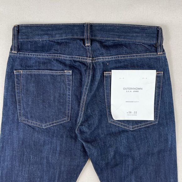 Outerknown Ambassador Slim Fit Jeans Men’s 28x32 Selvedge Denim Dark Wash Pants‎ - Picture 15 of 16